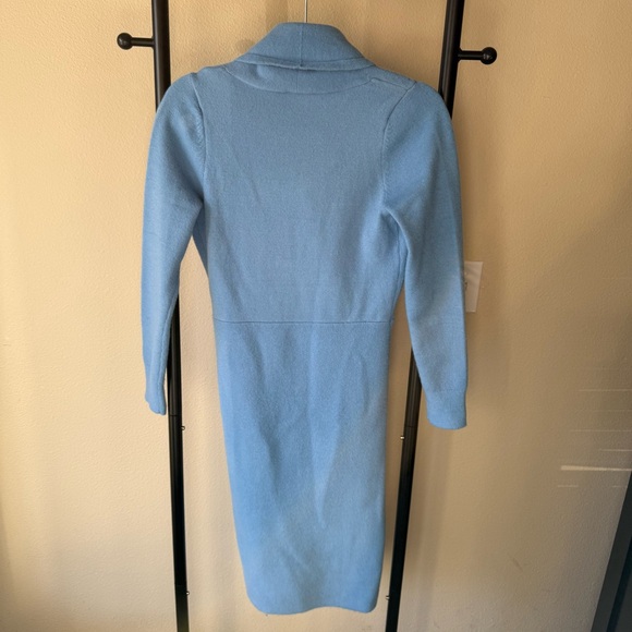 Ann Taylor Sky Blue Cowl Neck Sweater Dress - Picture 4 of 4
